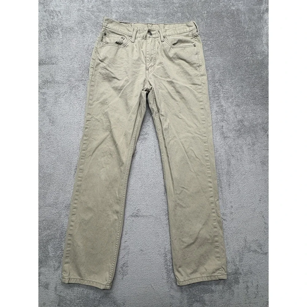 Levis 514‎ Pants Mens Measured 32x31 Beige Straight Leg Jeans Casual 100% Cotton